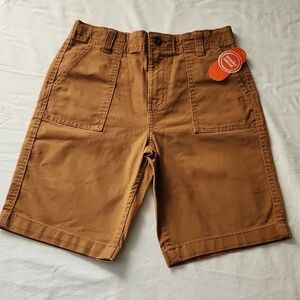 NWT. Wonder Nation Brown Utility Shorts Durable Cotton Twill